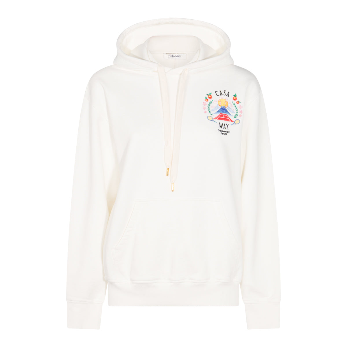 WHITE COTTON SWEATSHIRT