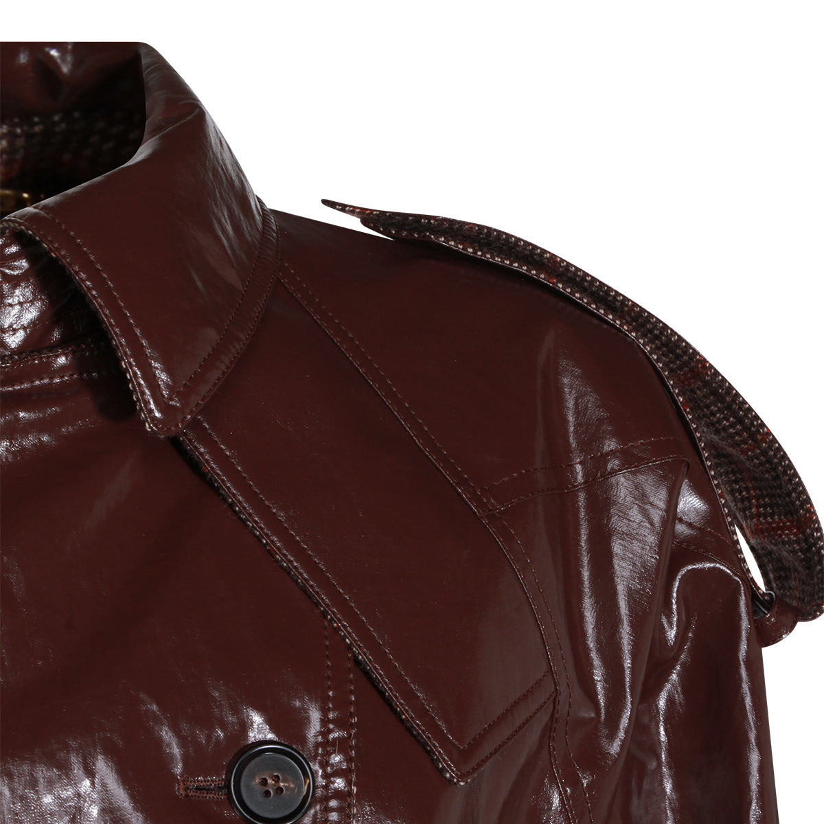 DARK PURPLE LEATHER TRENCH COAT
