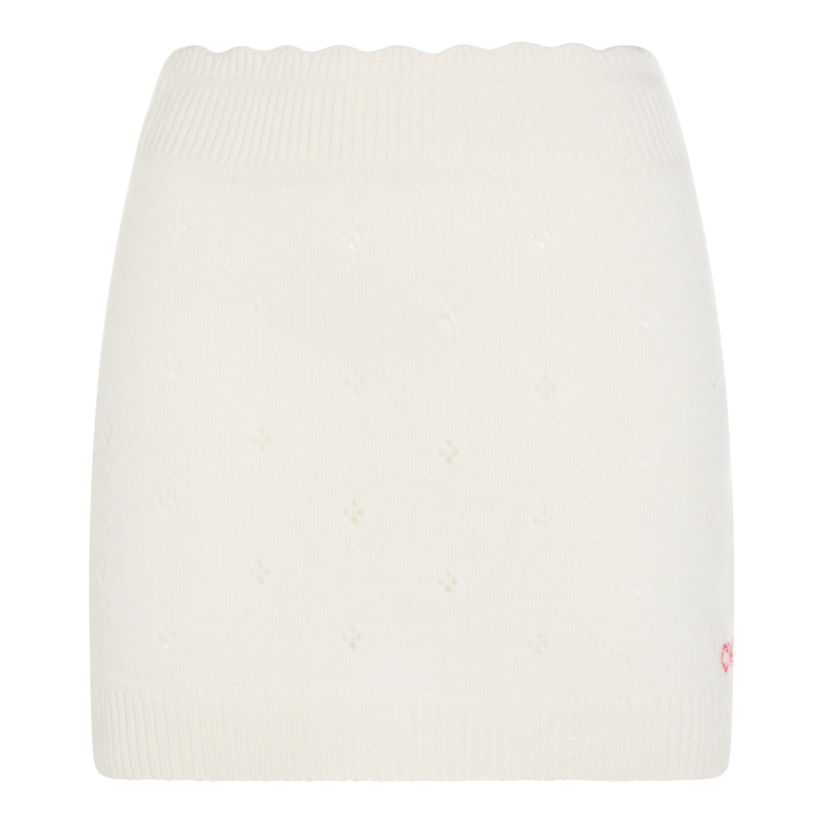 WHITE WOOL SKIRT