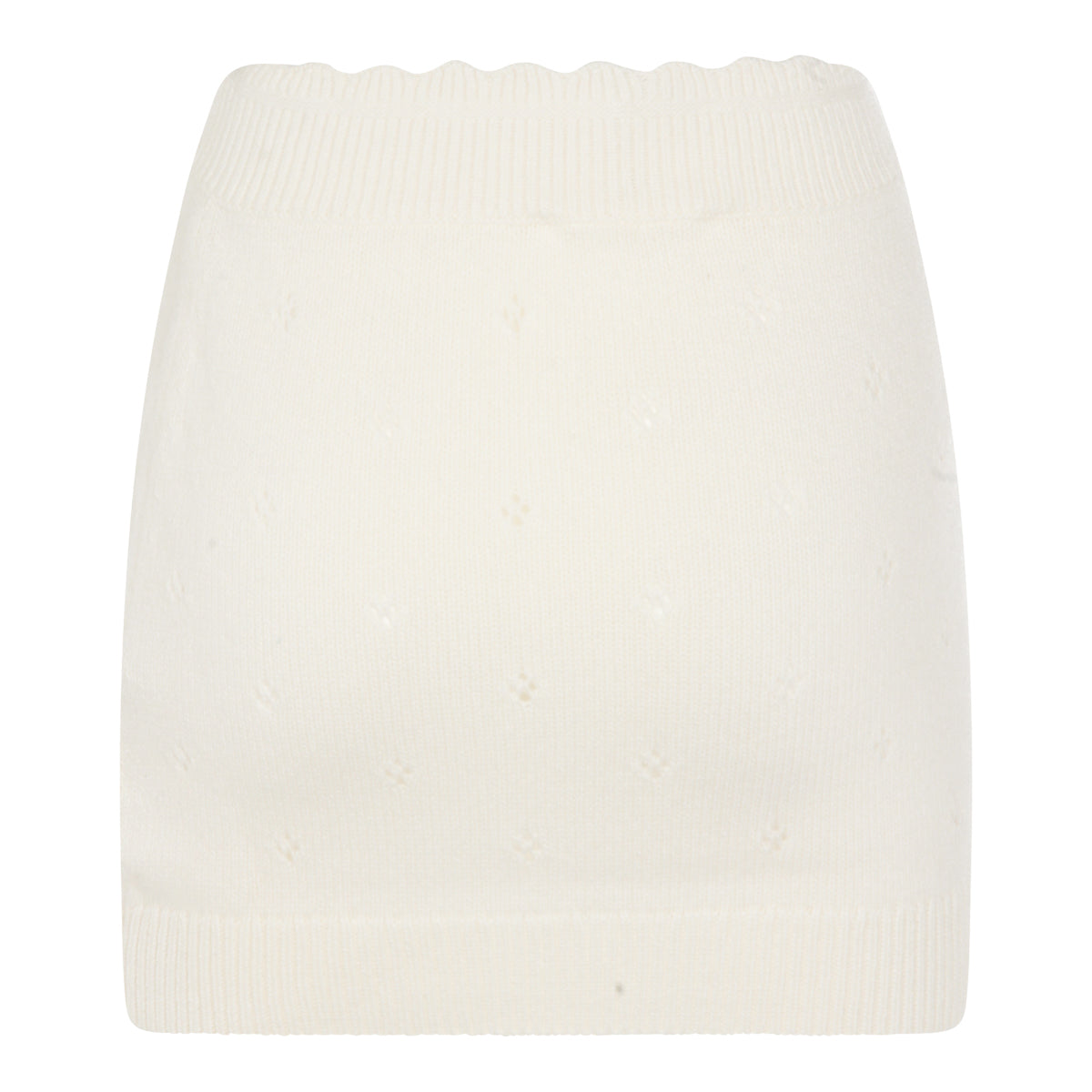 WHITE WOOL SKIRT