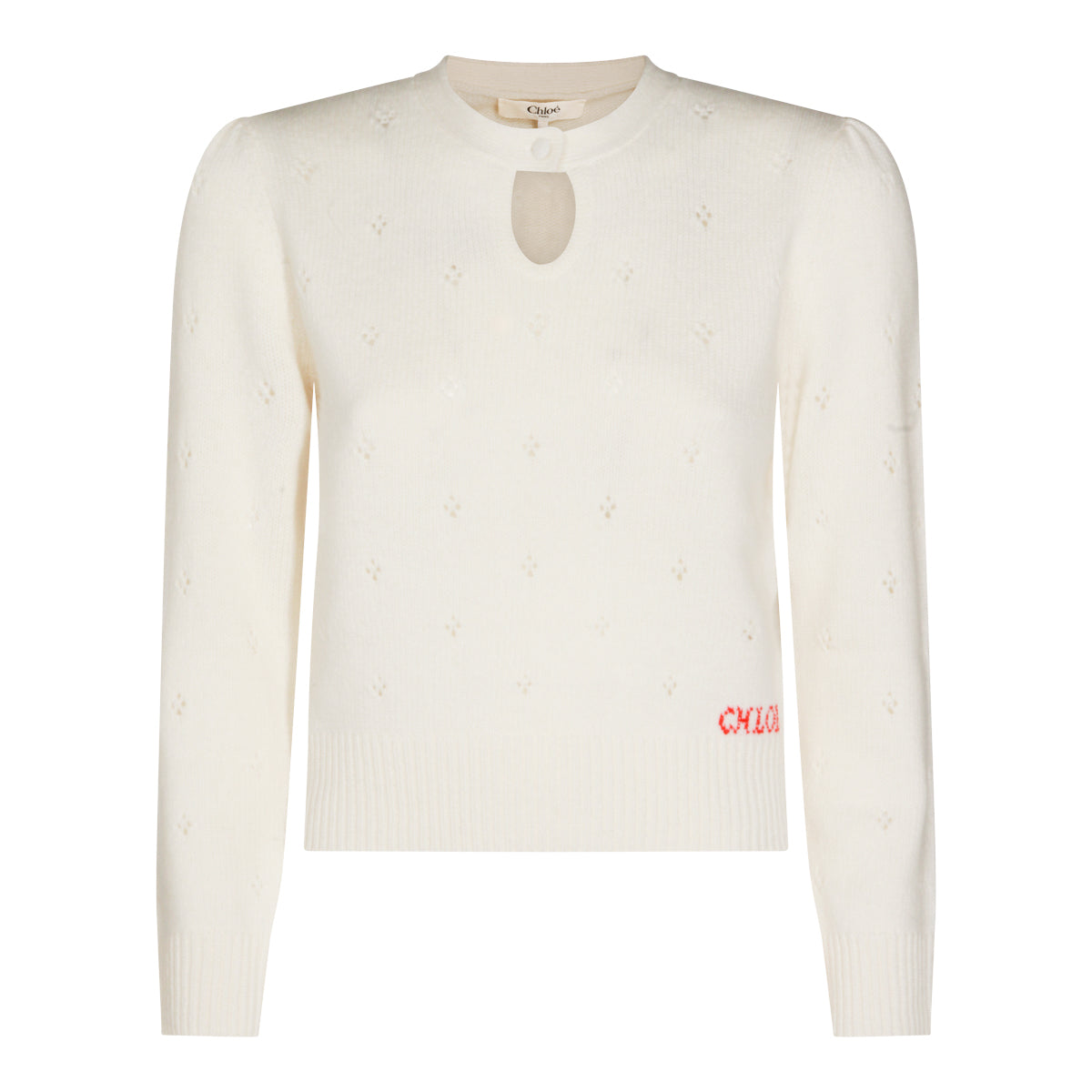 WHITE WOOL KNITWEAR