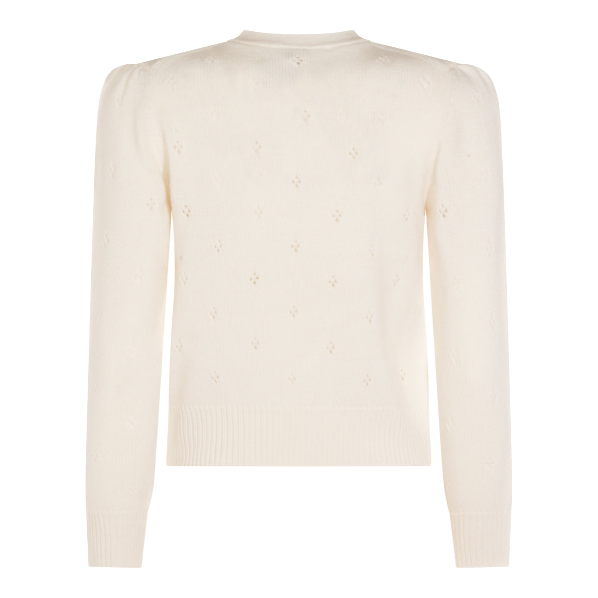 WHITE WOOL KNITWEAR