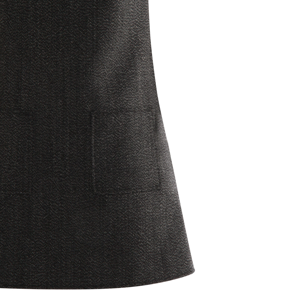 BLACK WOOL MINI DRESS
