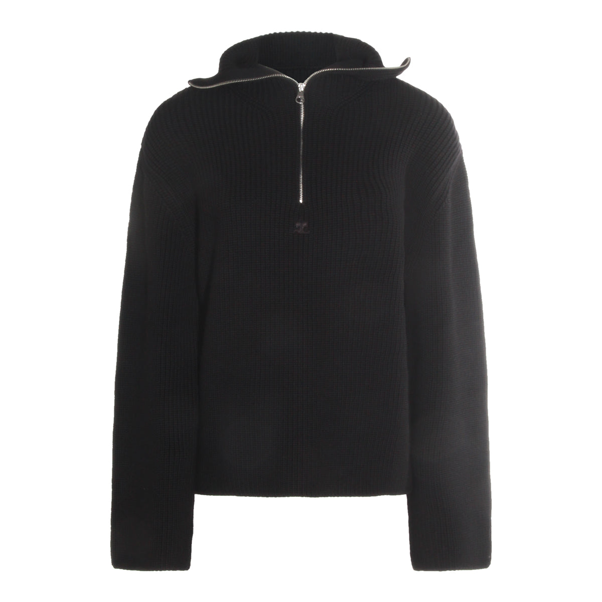 BLACK WOOL KNITWEAR
