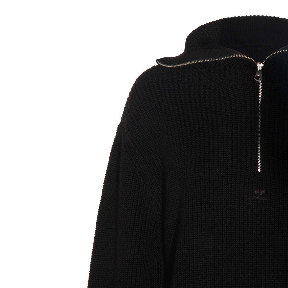 BLACK WOOL KNITWEAR