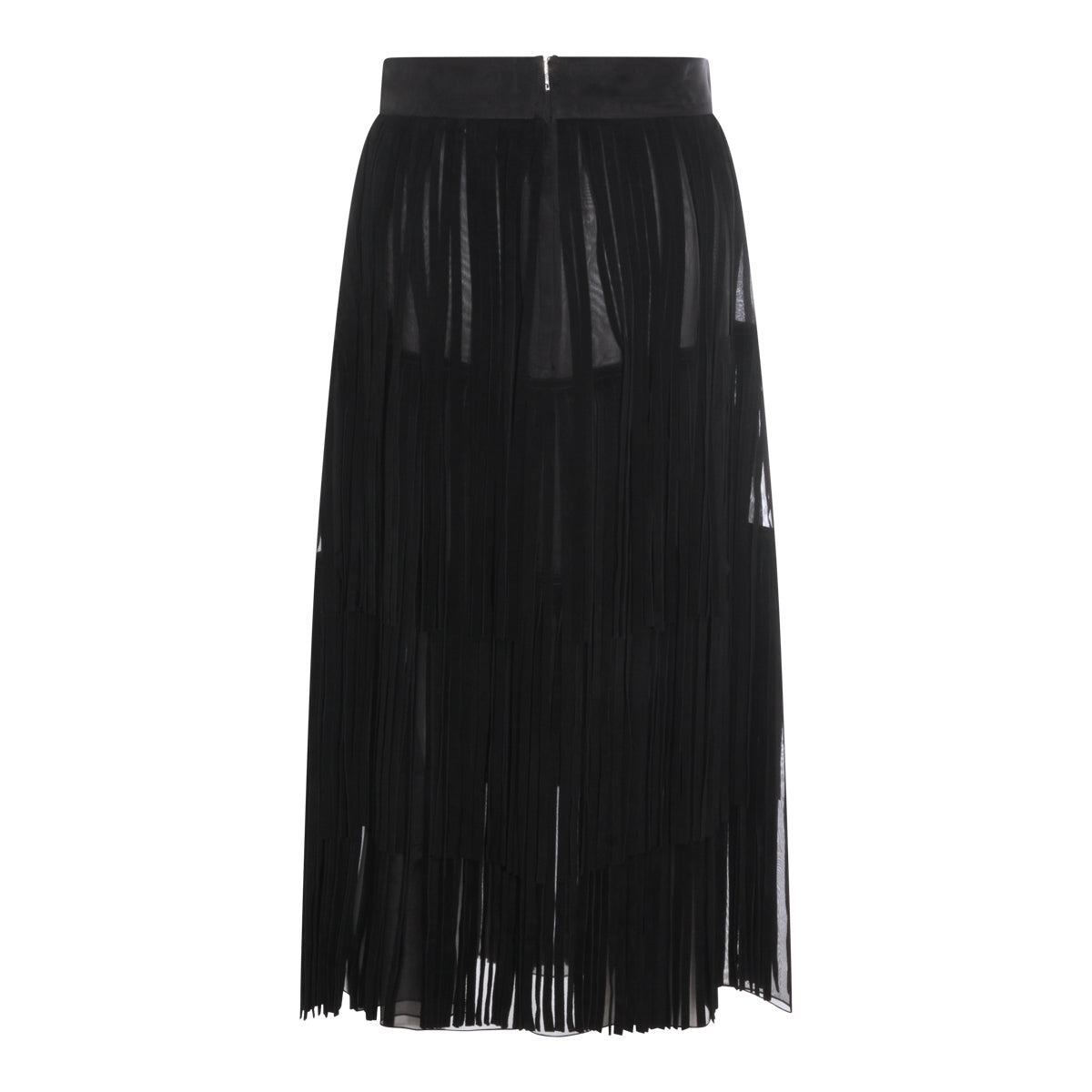 BLACK SILK SKIRT