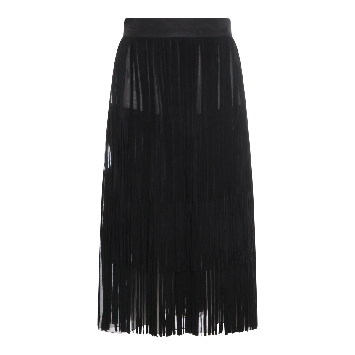 BLACK SILK SKIRT