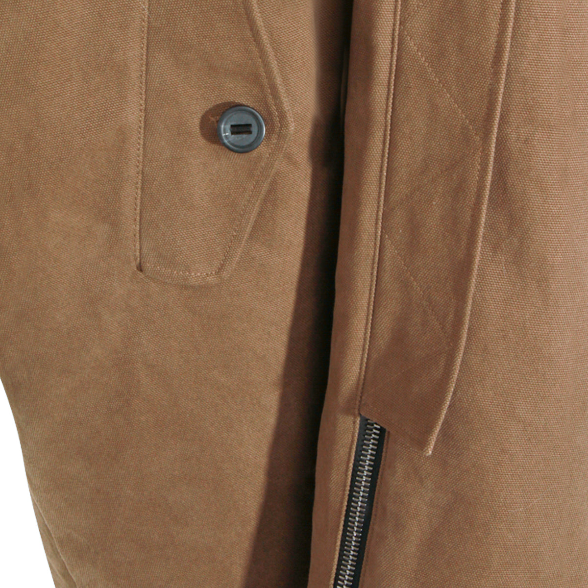BROWN COTTON CASUAL JACKET
