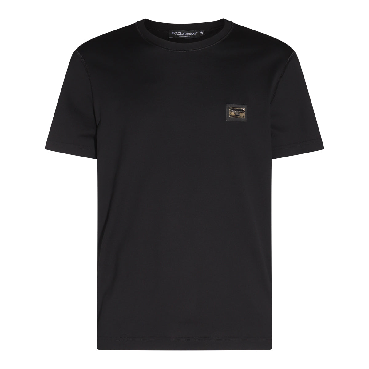 BLACK COTTON T-SHIRT