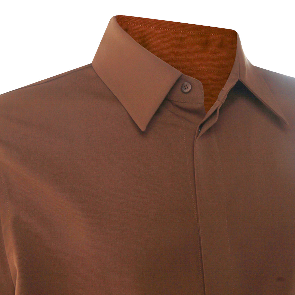 BROWN WOOL SHIRT