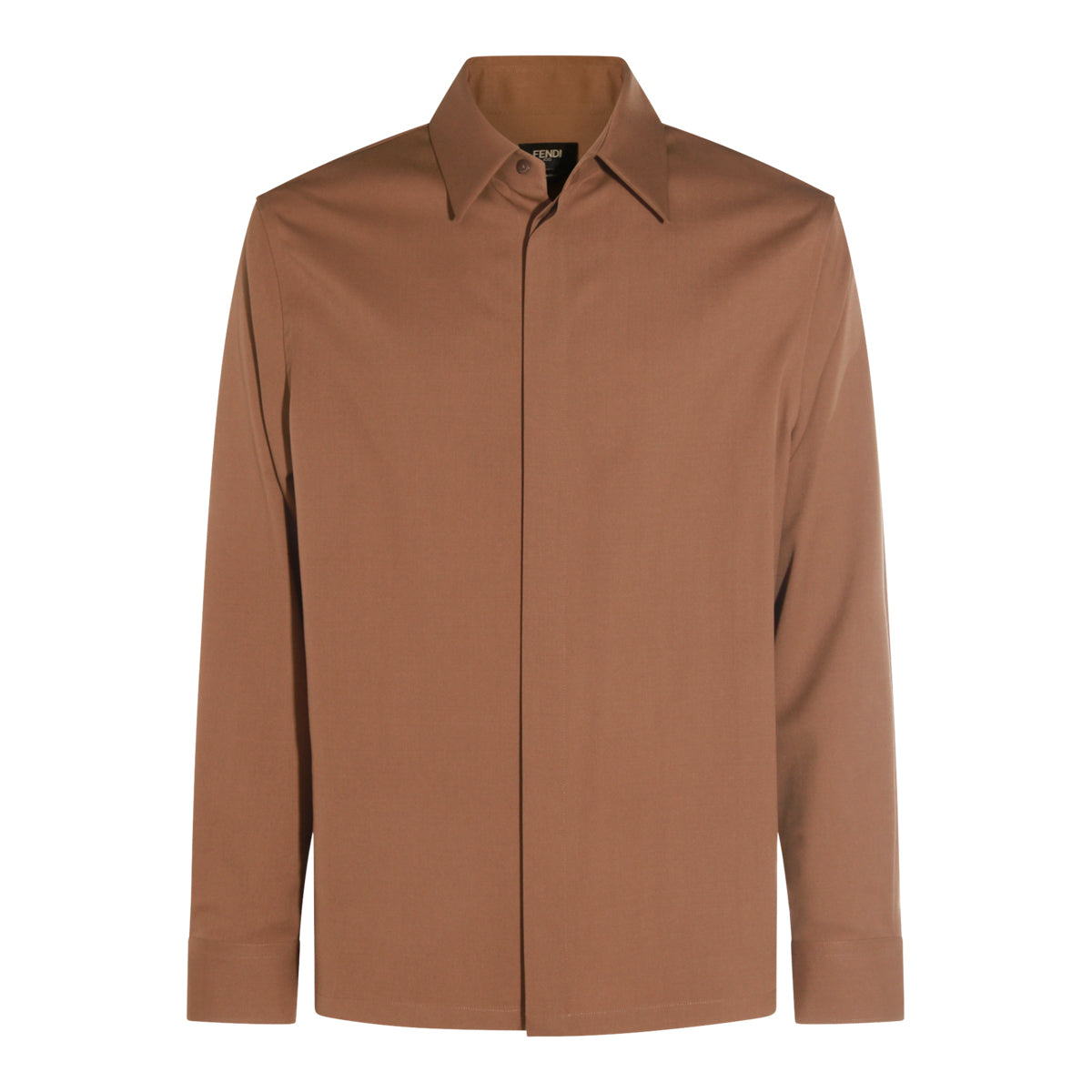 BROWN WOOL SHIRT