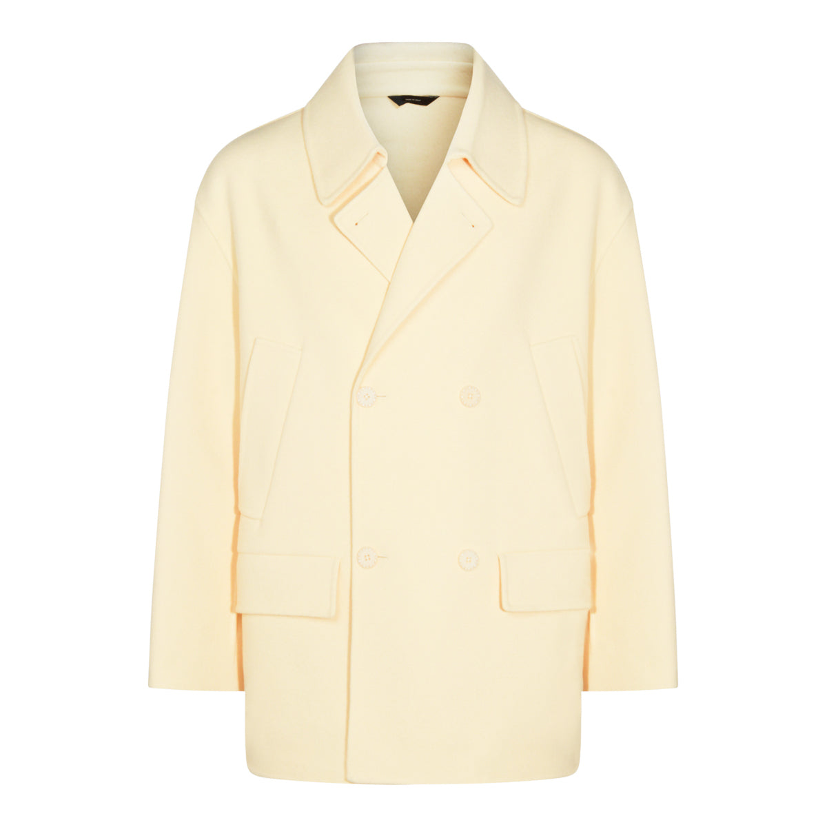 YELLOW WOOL COAT