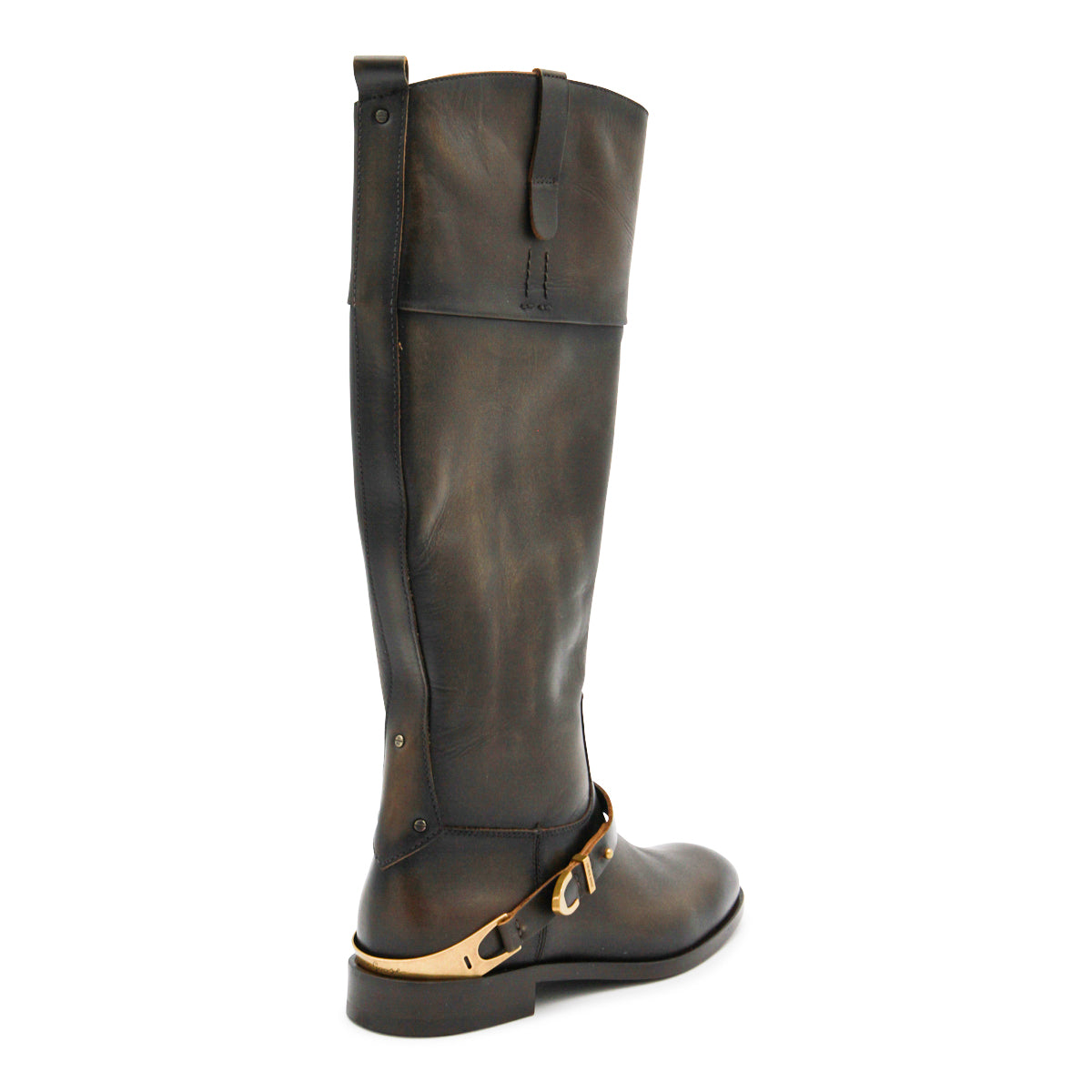 DARK BROWN LEATHER BOOTS