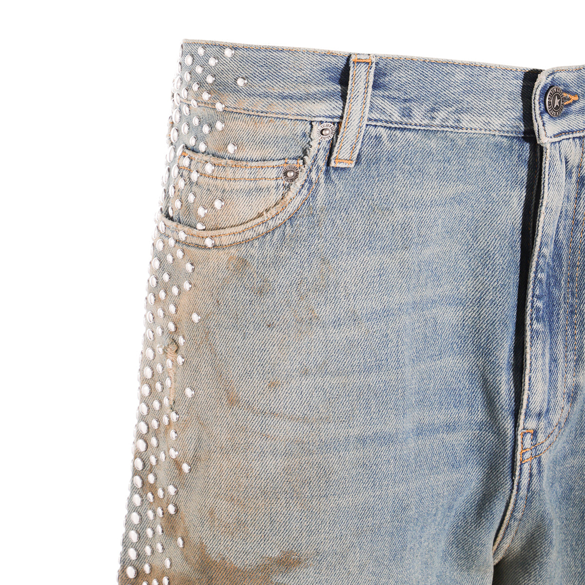 LIGHT BLUE COTTON DENIM JEANS
