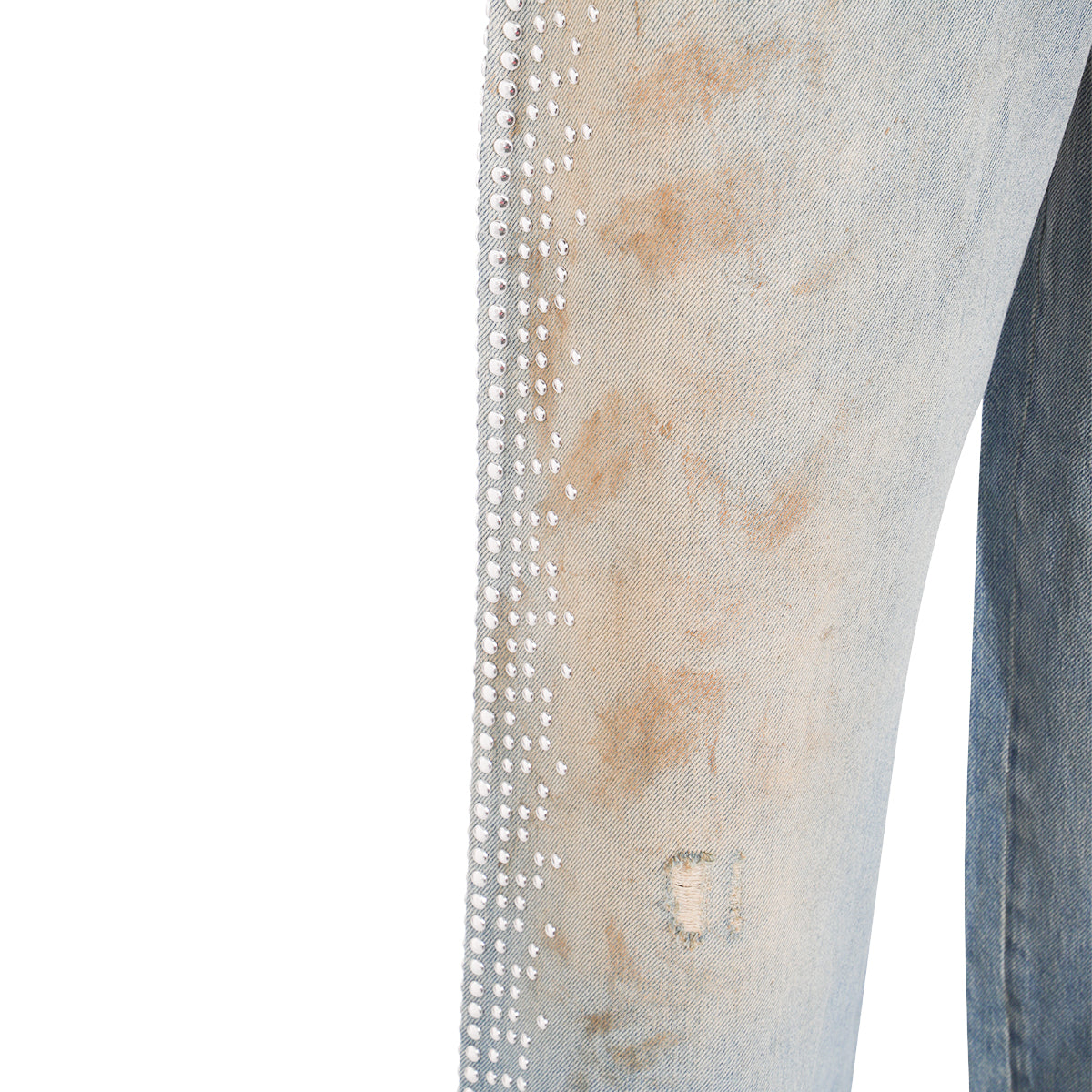LIGHT BLUE COTTON DENIM JEANS