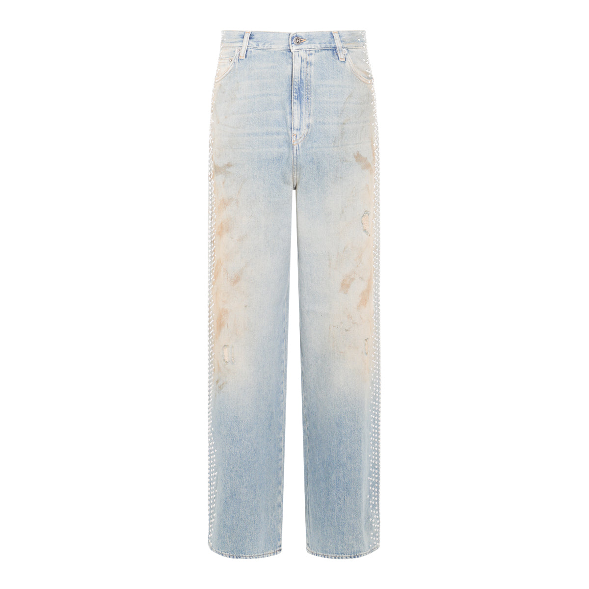 LIGHT BLUE COTTON DENIM JEANS
