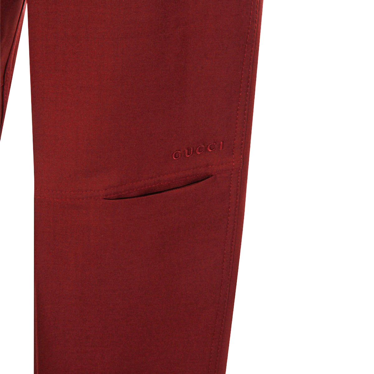 RED WOOL PANTS