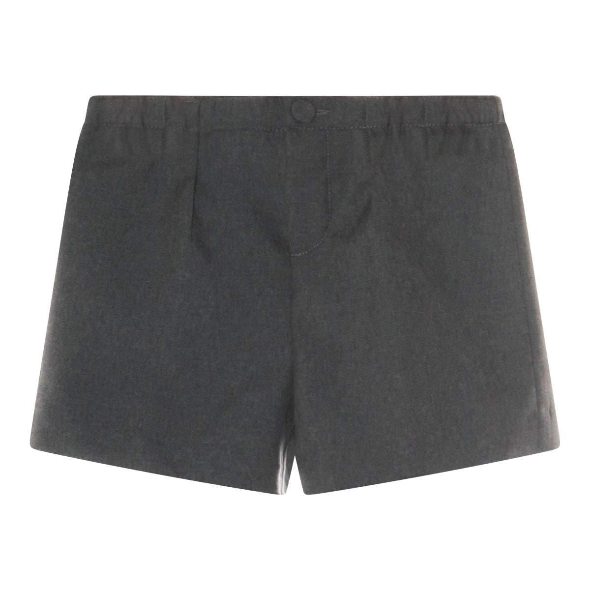 GREY WOOL SHORTS