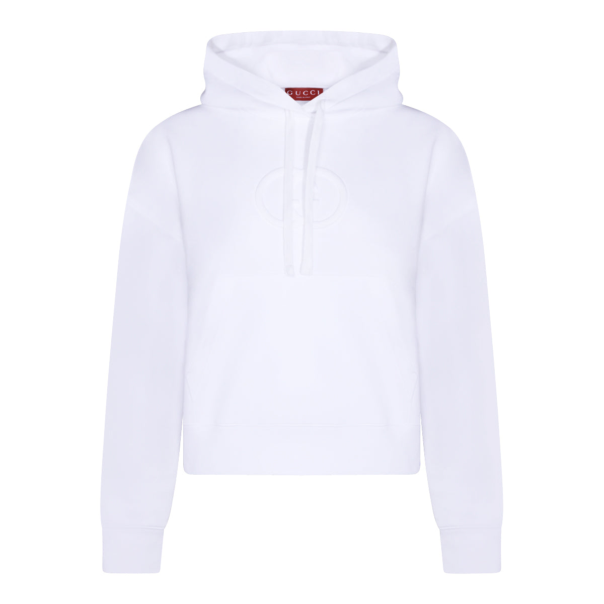 WHITE COTTON SWEATSHIRT