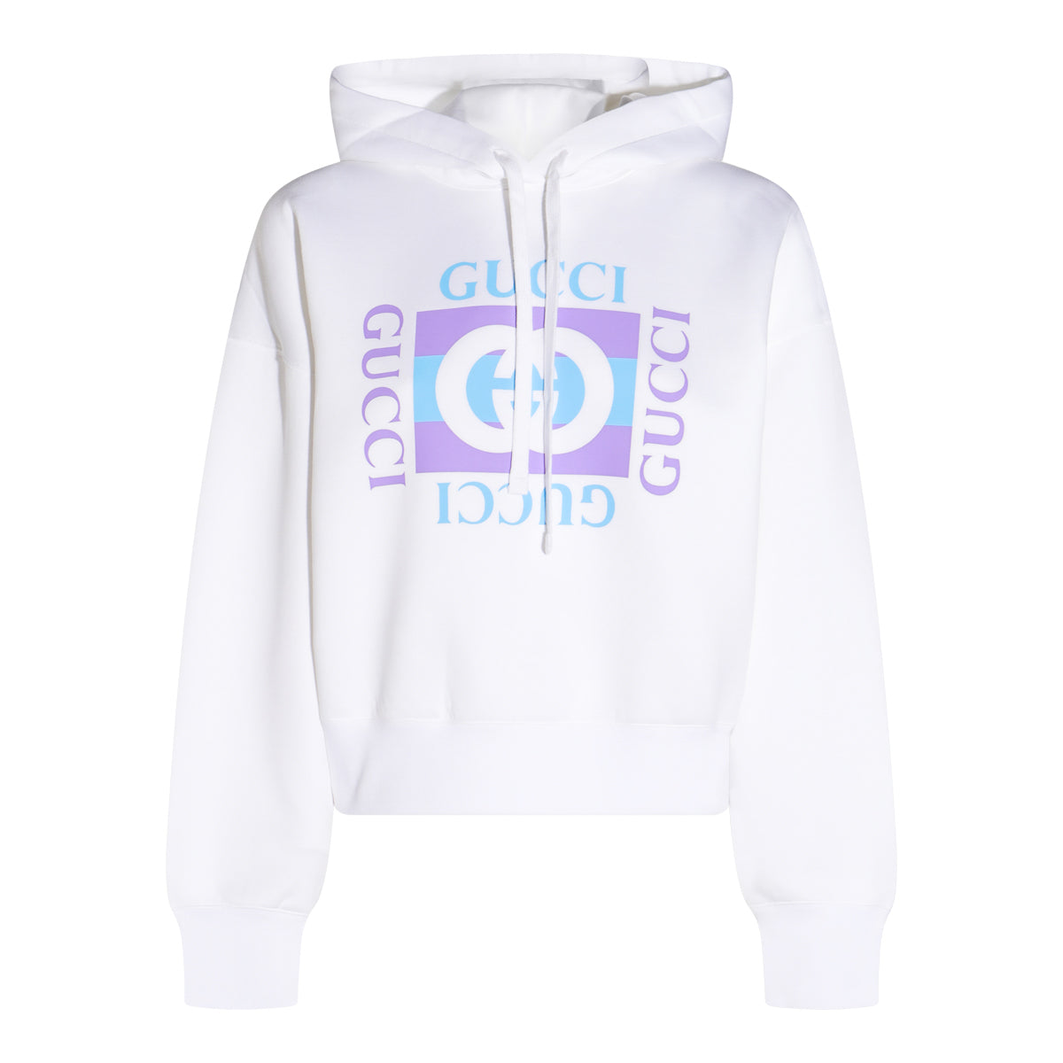 WHITE COTTON SWEATSHIRT