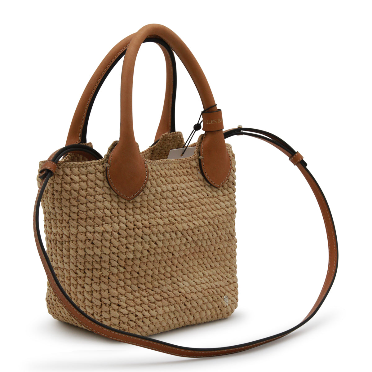 BEIGE RAFFIA SATCHEL