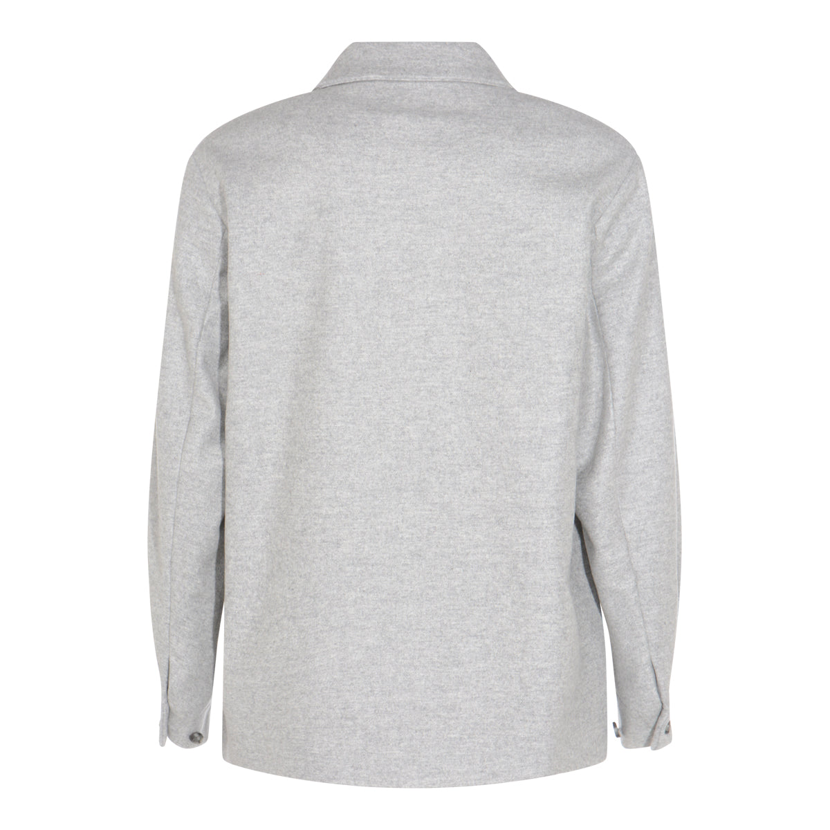 LIGHT GREY WOOL CASUAL JACKET