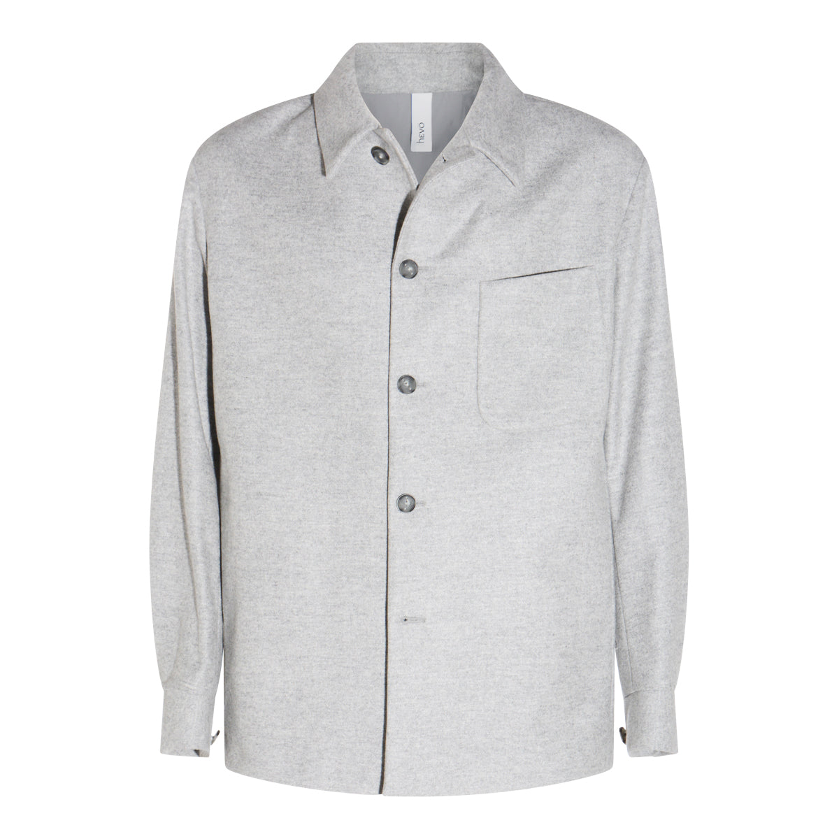 LIGHT GREY WOOL CASUAL JACKET