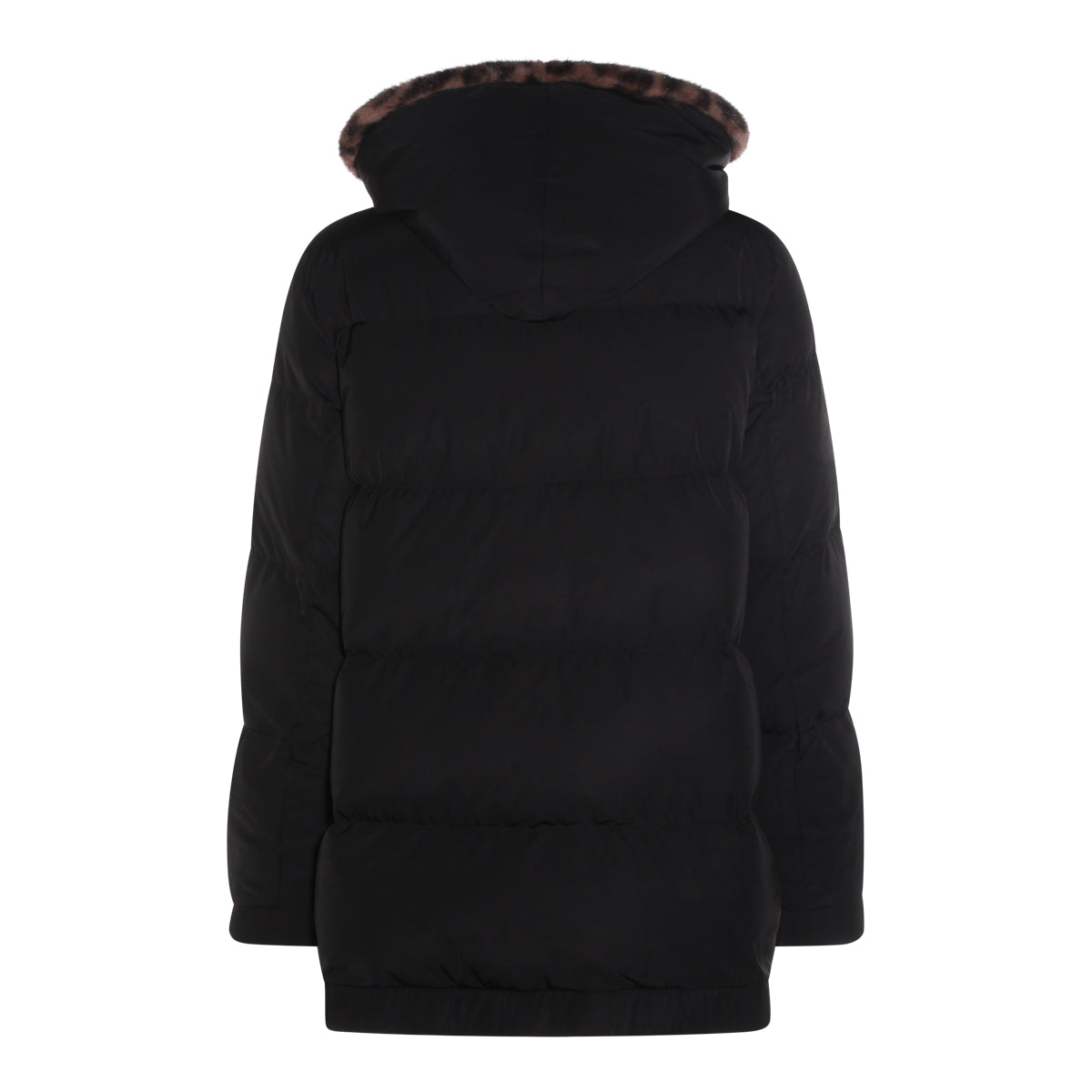BLACK AND LEOPARD FUR JACKET