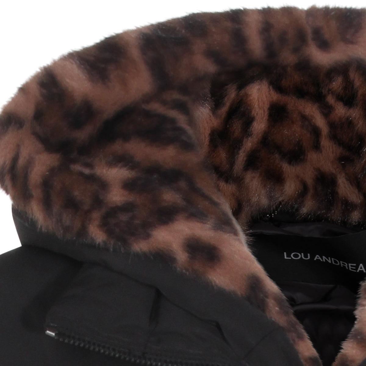 BLACK AND LEOPARD FUR JACKET