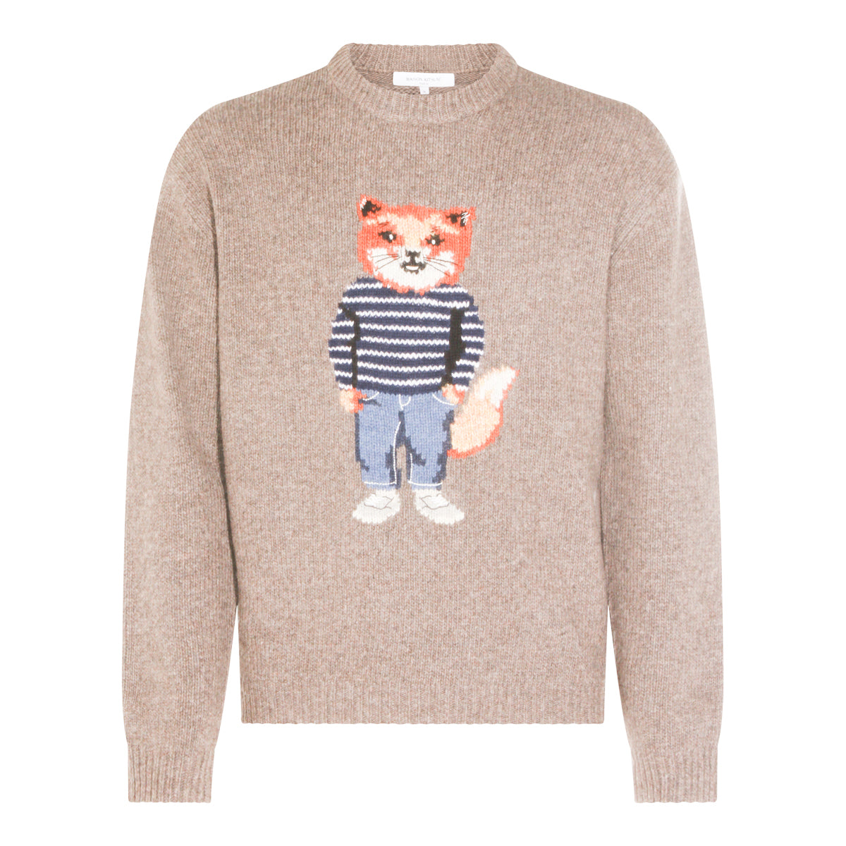 GREY MELANGE WOOL KNITWEAR
