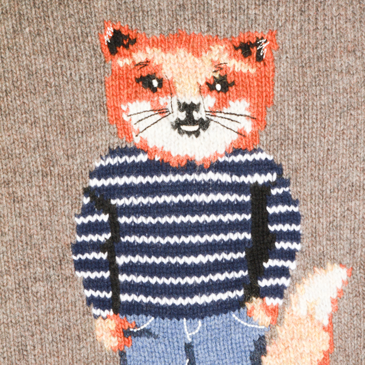 GREY MELANGE WOOL KNITWEAR
