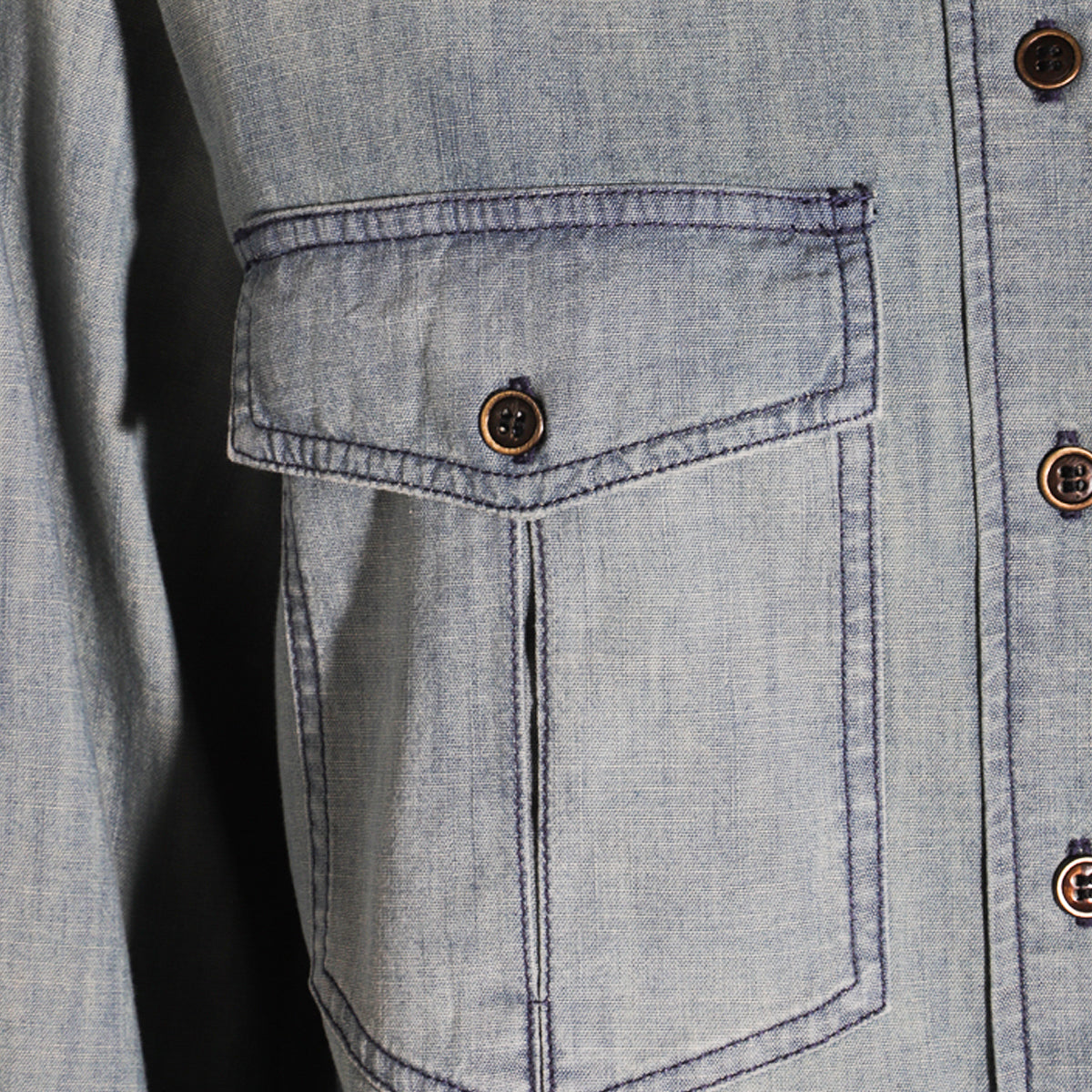 BLUE COTTON OVELIA-GA SHIRT