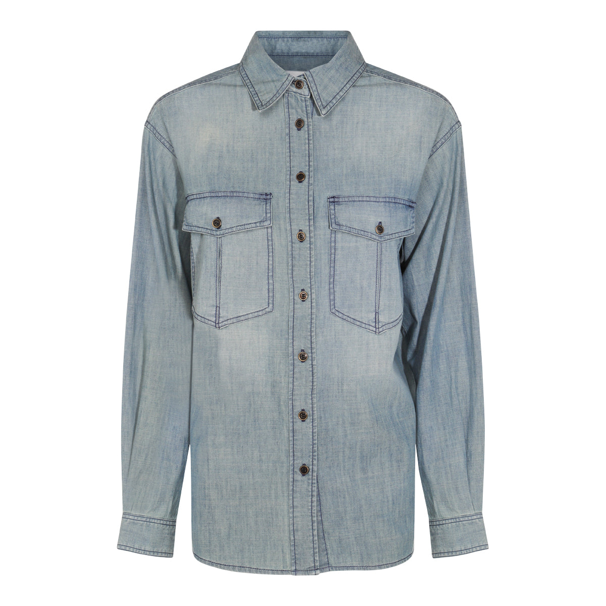 BLUE COTTON OVELIA-GA SHIRT