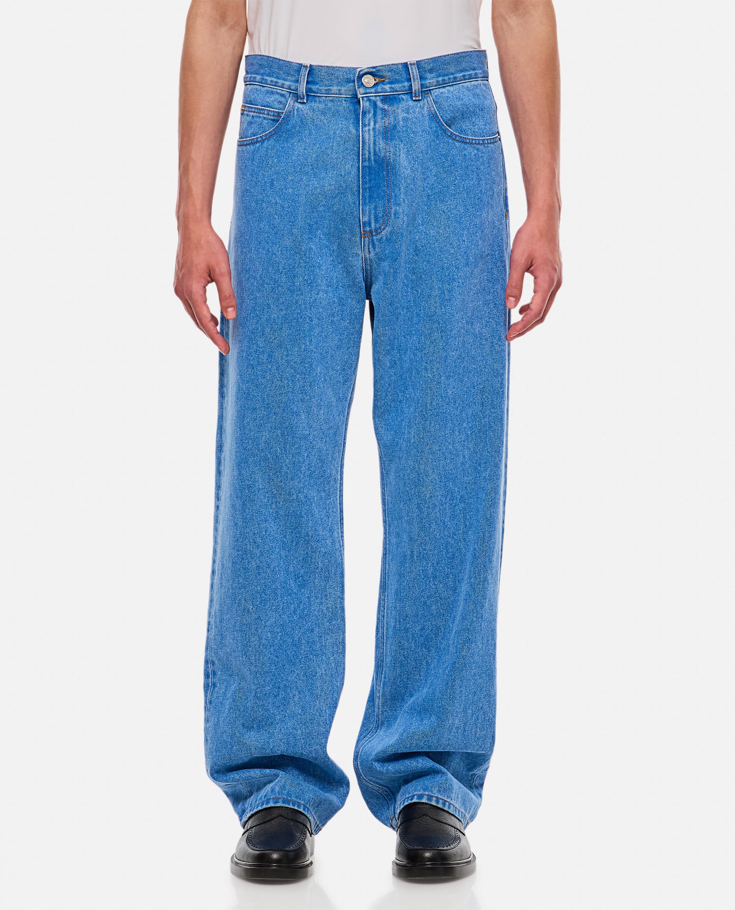 COTTON DENIM TROUSERS