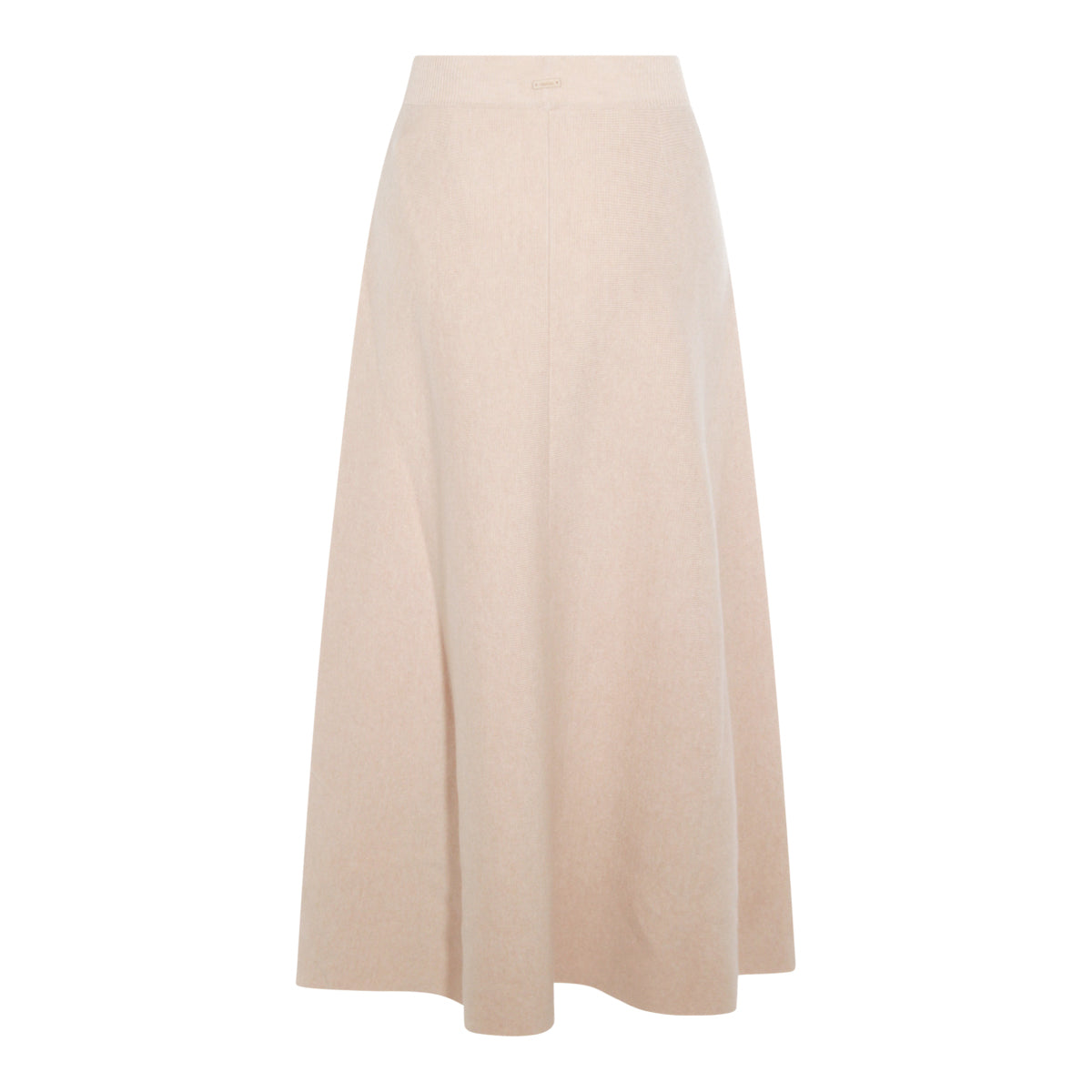 BEIGE WOOL MIDI SKIRT