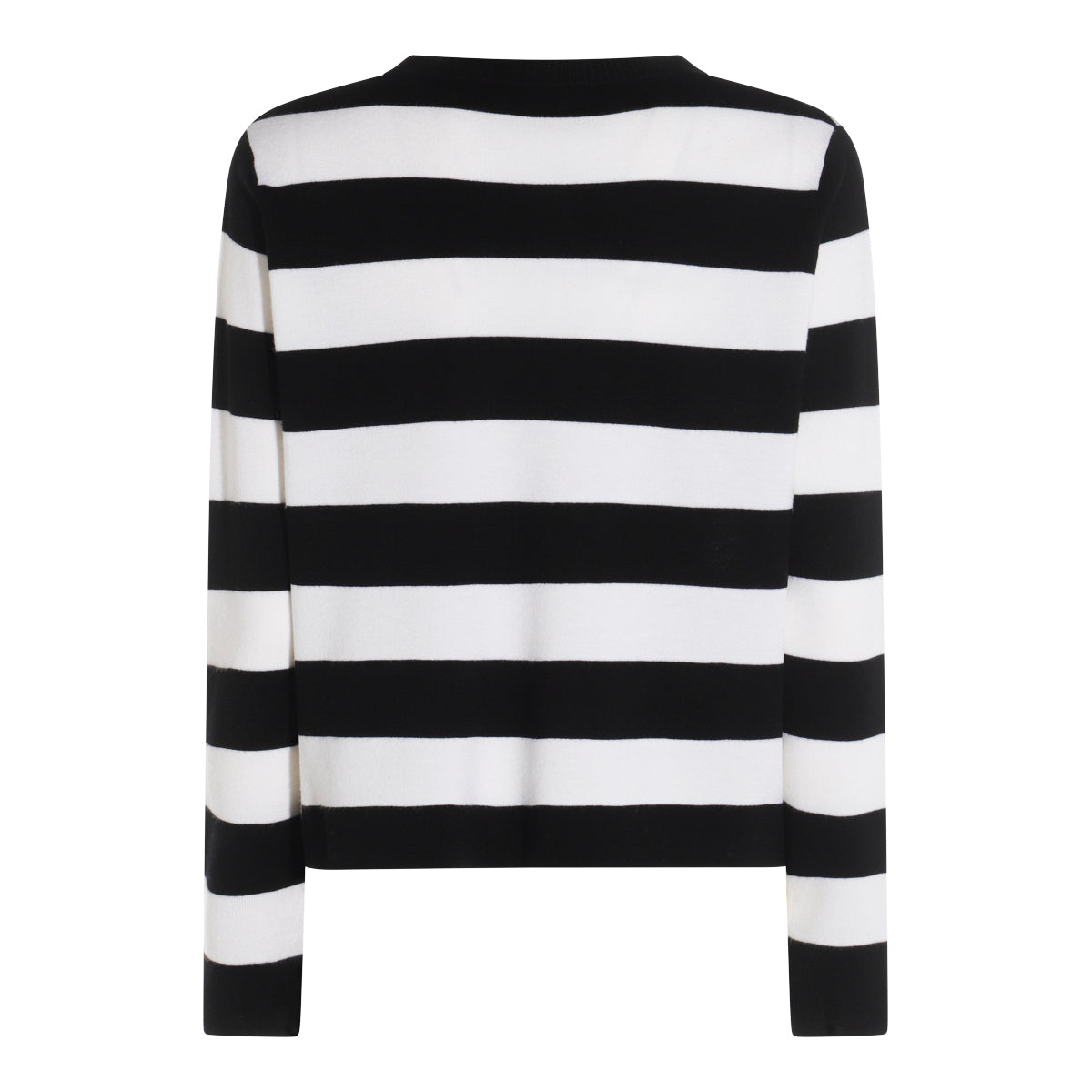 WHITE AND BLACK WOOL KNITWEARR
