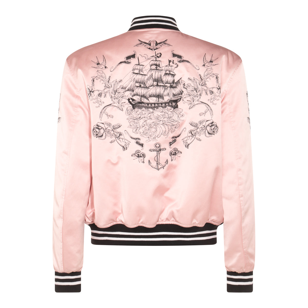 PINK AND BLACK COTTON CASUAL JACKET