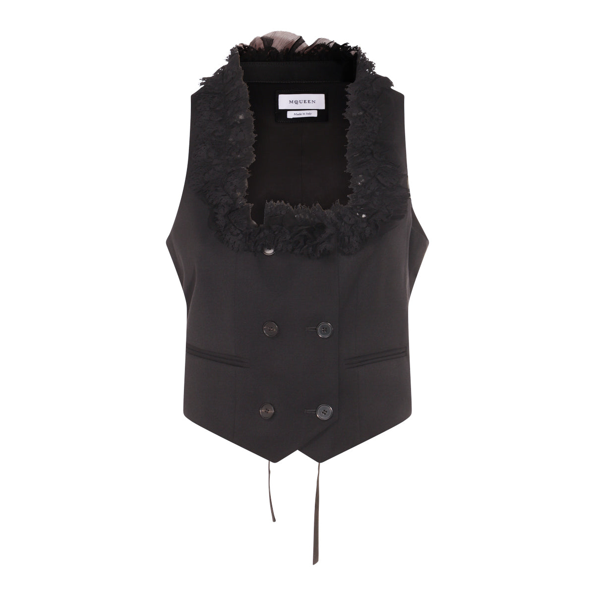 BLACK WOOL TOP