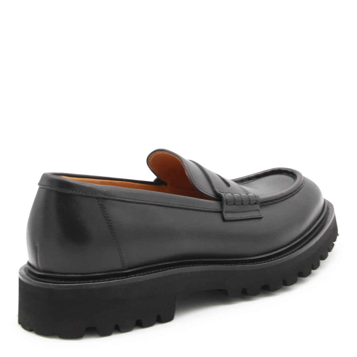 BLACK LEATHER LOAFERS