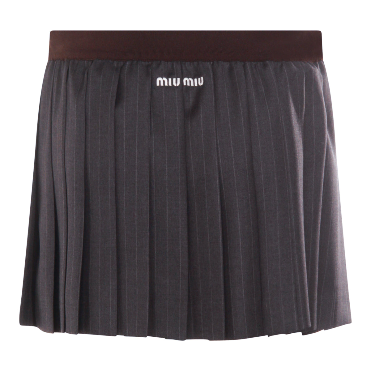 GREY WOOL SKIRT