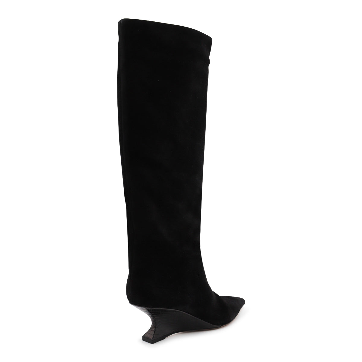 BLACK LEATHER NINA BOOTS
