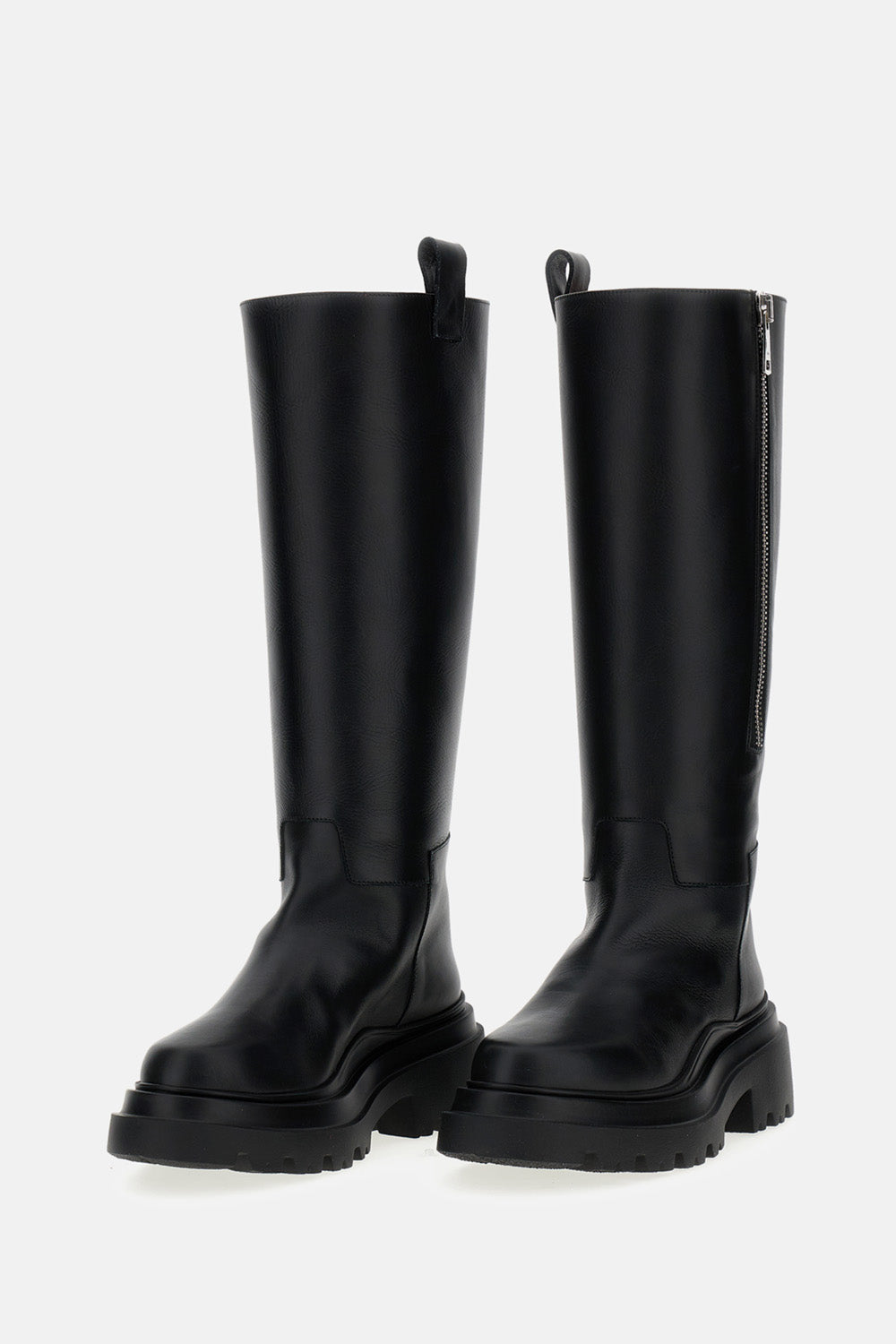 KNEE-HIGH ZIP BOOTS