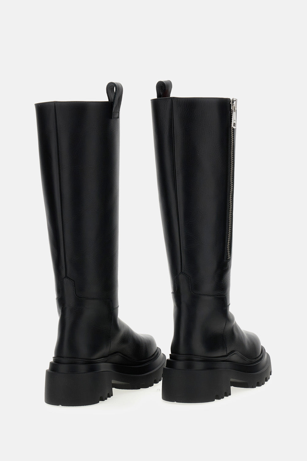 KNEE-HIGH ZIP BOOTS