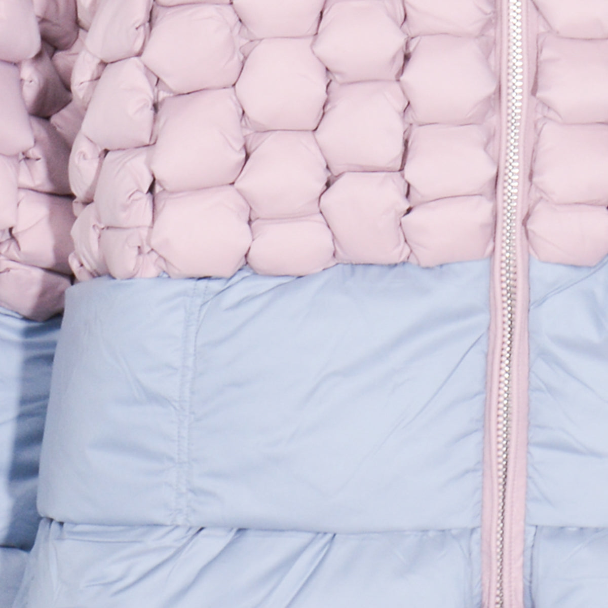 PINK AND LIGHT BLUE DOWN JACKET