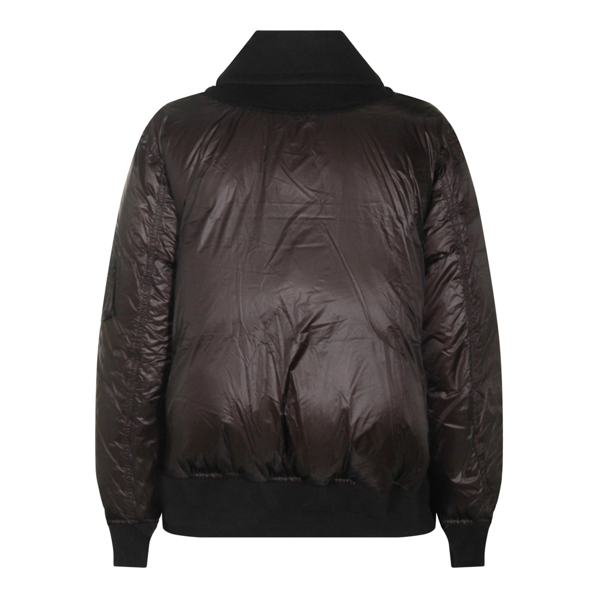 BLACK WOOL DOWN JACKET