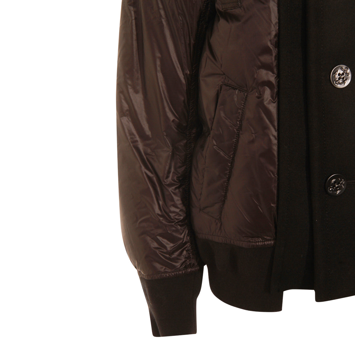 BLACK WOOL DOWN JACKET