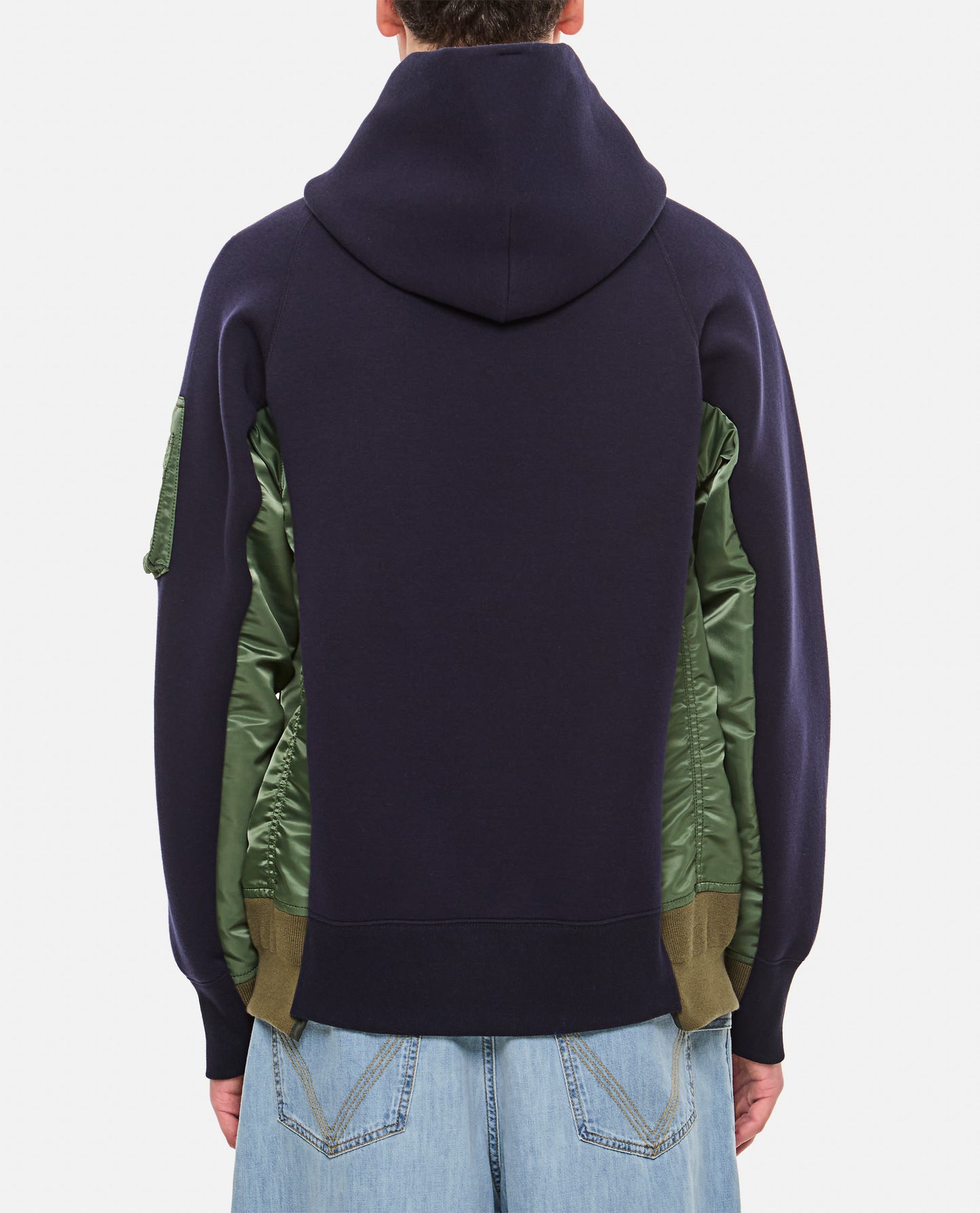 SPONGE SWEAT X NYLON TWILL PULLOVER
