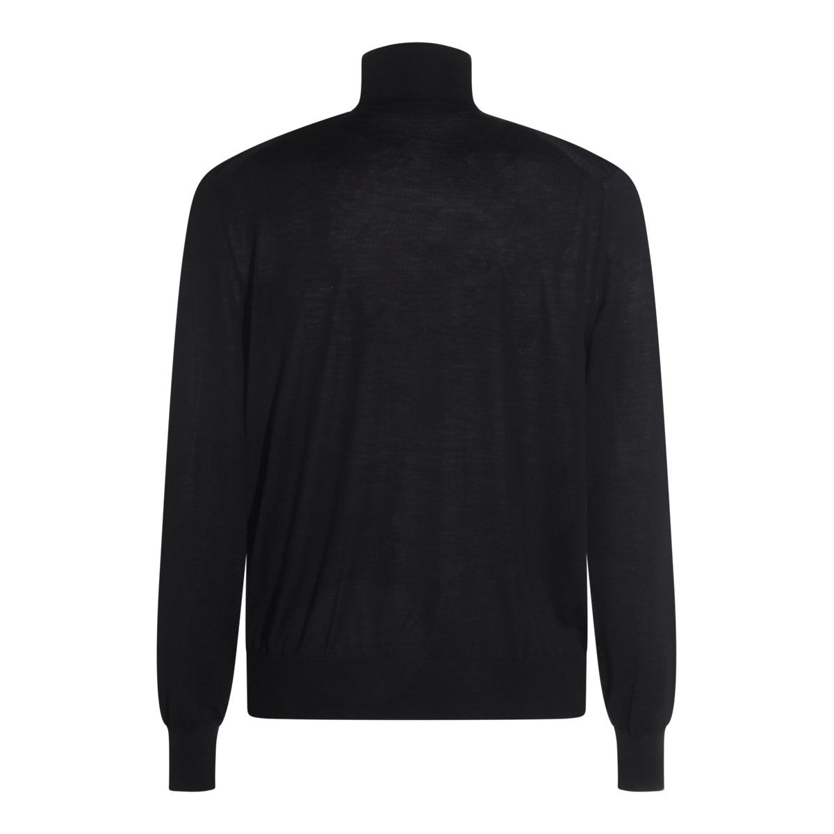 BLACK WOOL KNITWEAR