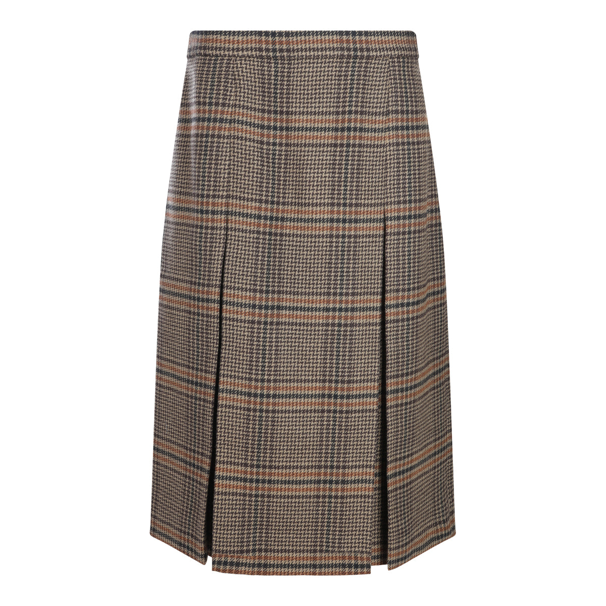 BROWN WOOL SKIRT