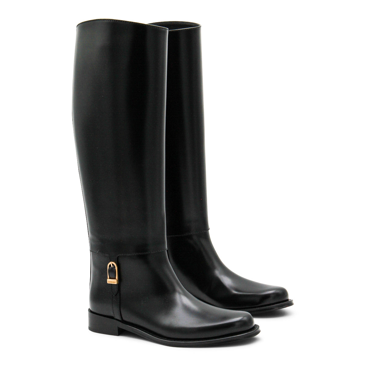 BLACK HORNY LEATHER BOOTS